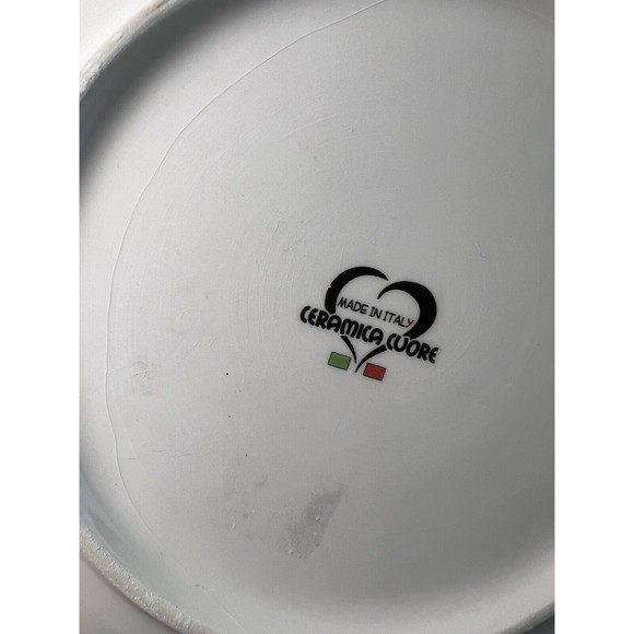 Ceramica Cuore Italy Christmas Holiday Sparrow Salad/Luncheon 9” Plates set/6 - Picture 5 of 15